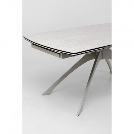 Table à rallonges Lana 260x90cm beige Kare Design