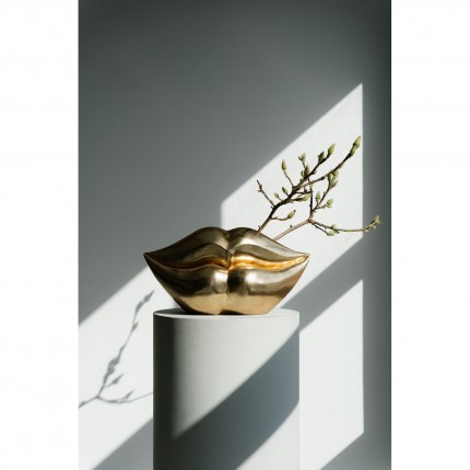 Vase lèvres doré Kare Design