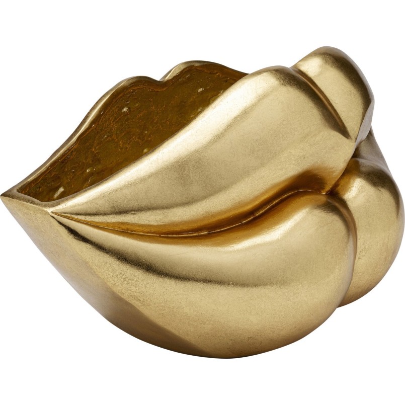 Flower Pot Lips Gold 30cm