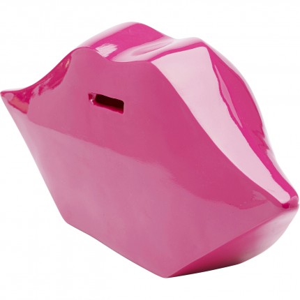 Tirelire lèvres fuchsia 13cm Kare Design