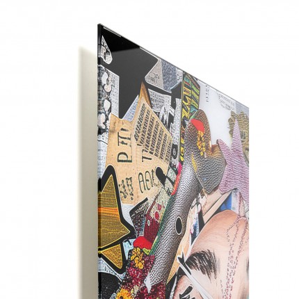 Tableau en verre portrait artistique de face 80x120cm Kare Design