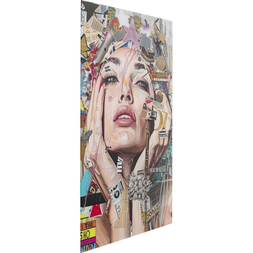 Tableau en verre femme artistique de face - Kare Design