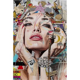 Tableau en verre femme artistique de face - Kare Design