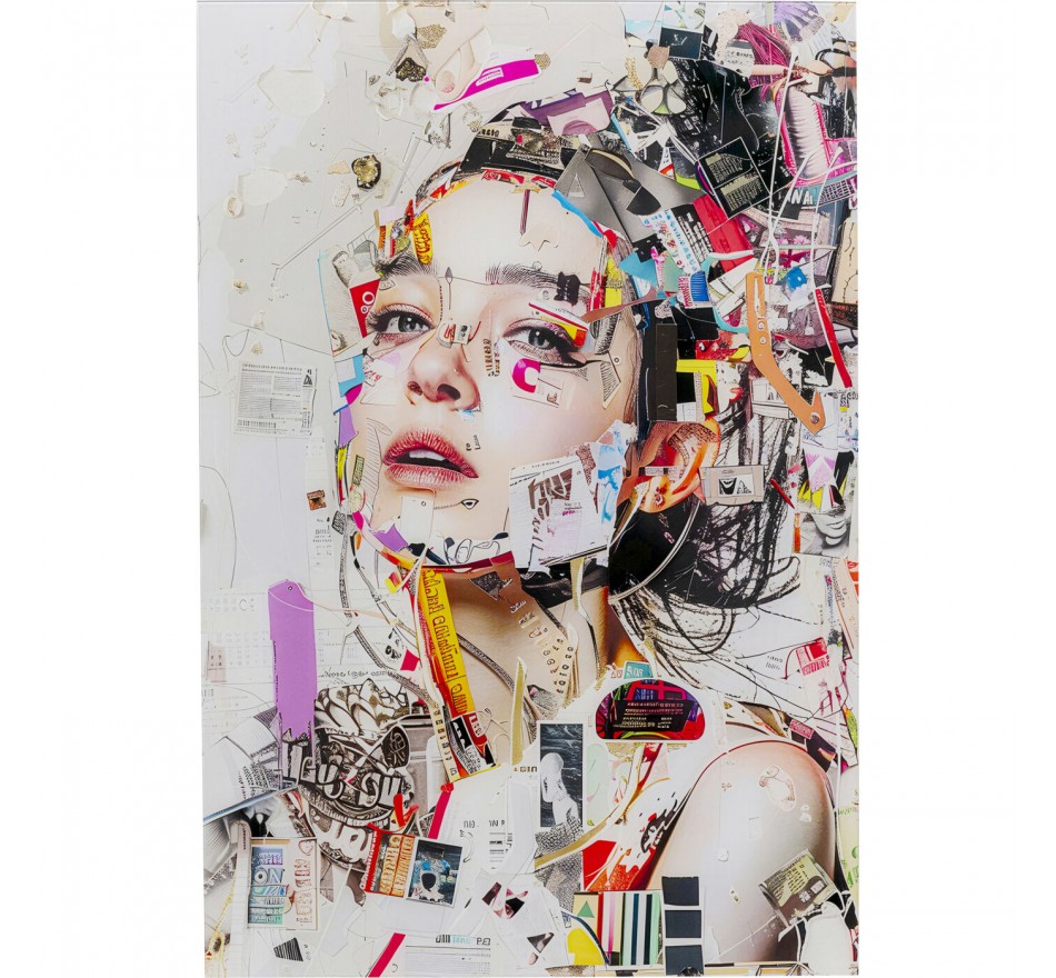 Tableau en verre portrait artistique de côté 80x120cm Kare Design Tableau en verre portrait artistique de côté 80x120cm Kare Design