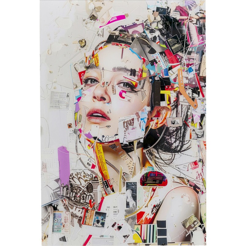 Glass Artwork of an Artist Woman in Profile - Kare Design