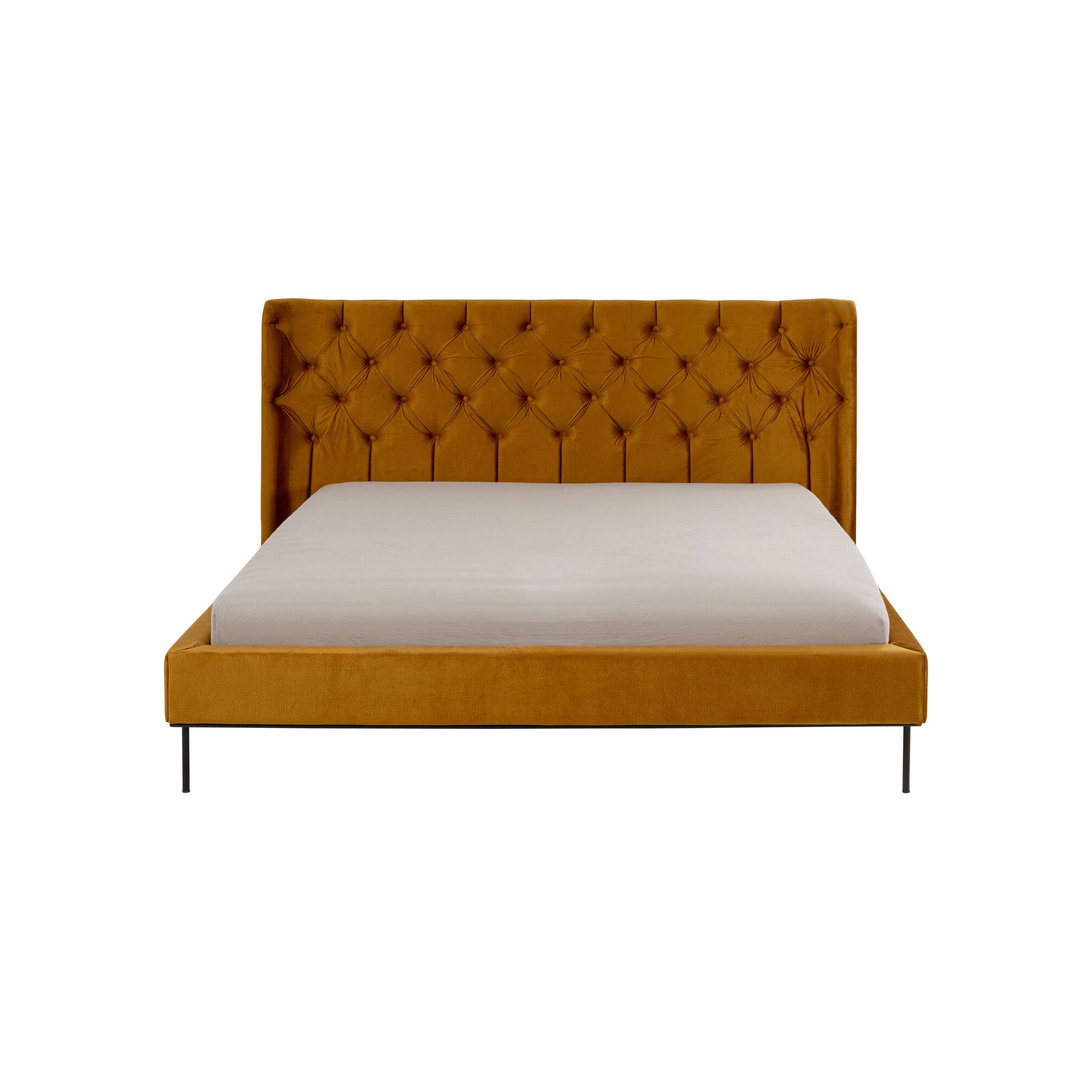 Lit Audrey 180x200cm velours ocre Kare Design