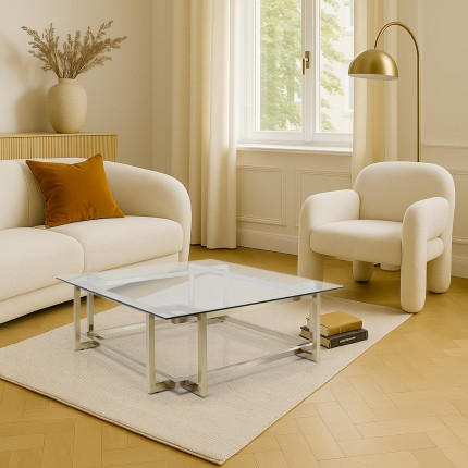 Table basse Clara 120x120cm dorée Kare Design Table basse Clara 120x120cm dorée Kare Design