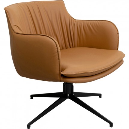 Fauteuil pivotant Bonnie marron Kare Design
