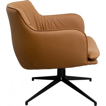 Fauteuil pivotant Bonnie marron Kare Design
