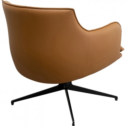 Fauteuil pivotant Bonnie marron Kare Design