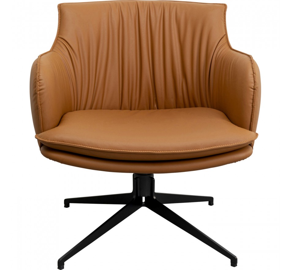 Fauteuil pivotant Bonnie marron Kare Design Fauteuil pivotant Bonnie marron Kare Design