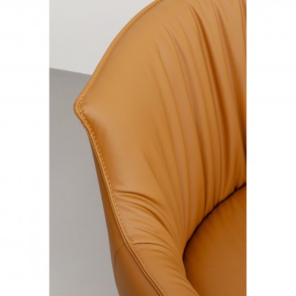 Fauteuil pivotant Bonnie marron Kare Design
