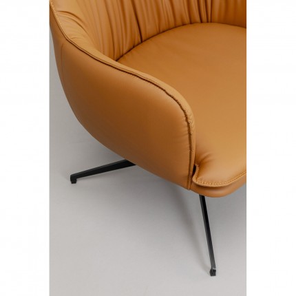 Fauteuil pivotant Bonnie marron Kare Design