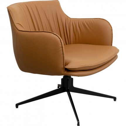 Fauteuil pivotant Bonnie marron Kare Design