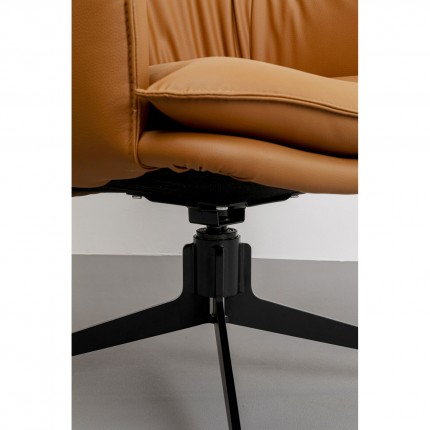 Fauteuil pivotant Bonnie marron Kare Design