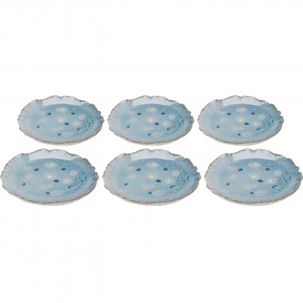 Plates Mina Ø14cm blue (6/set) Kare Design