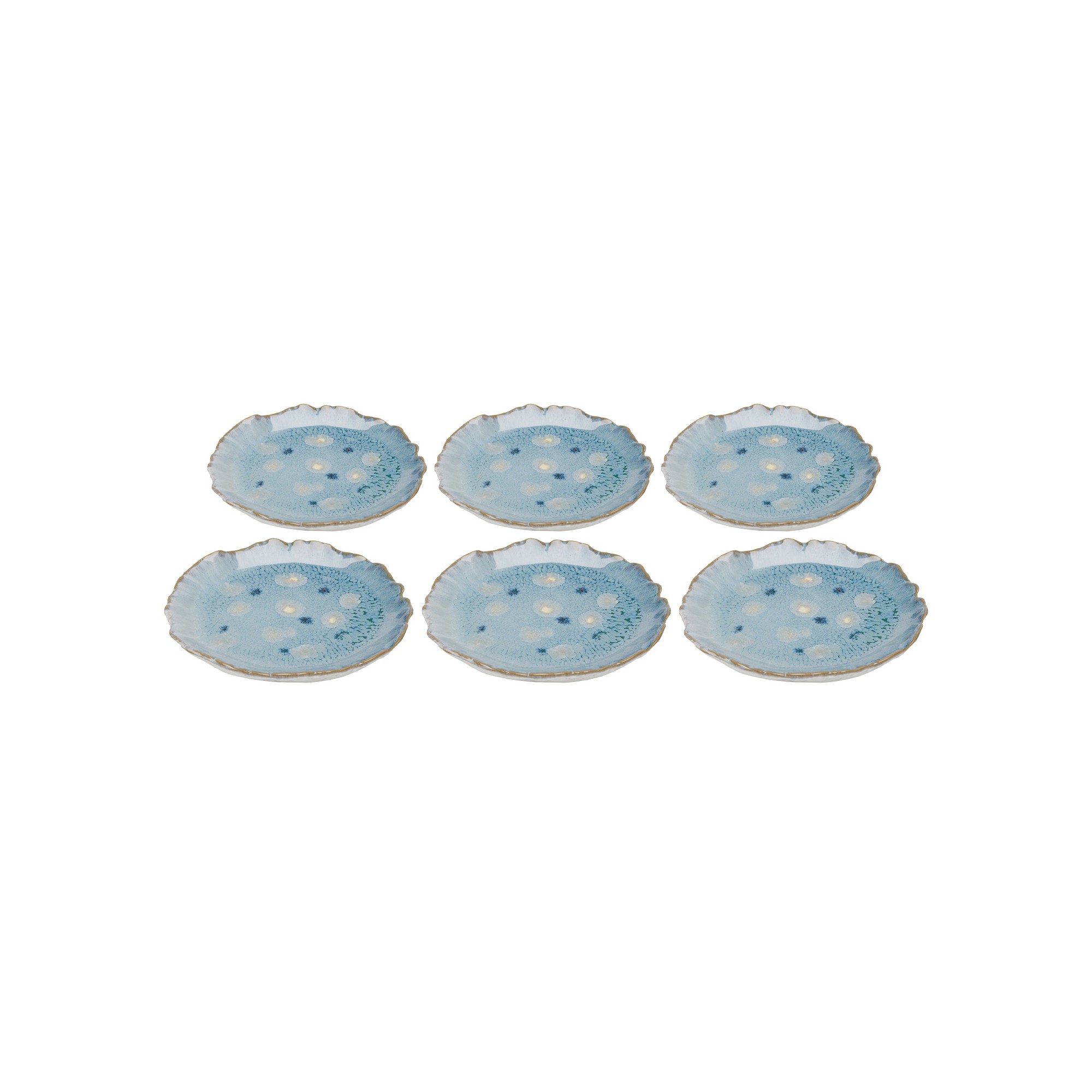 Plates Mina Ø14cm blue (6/set) Kare Design