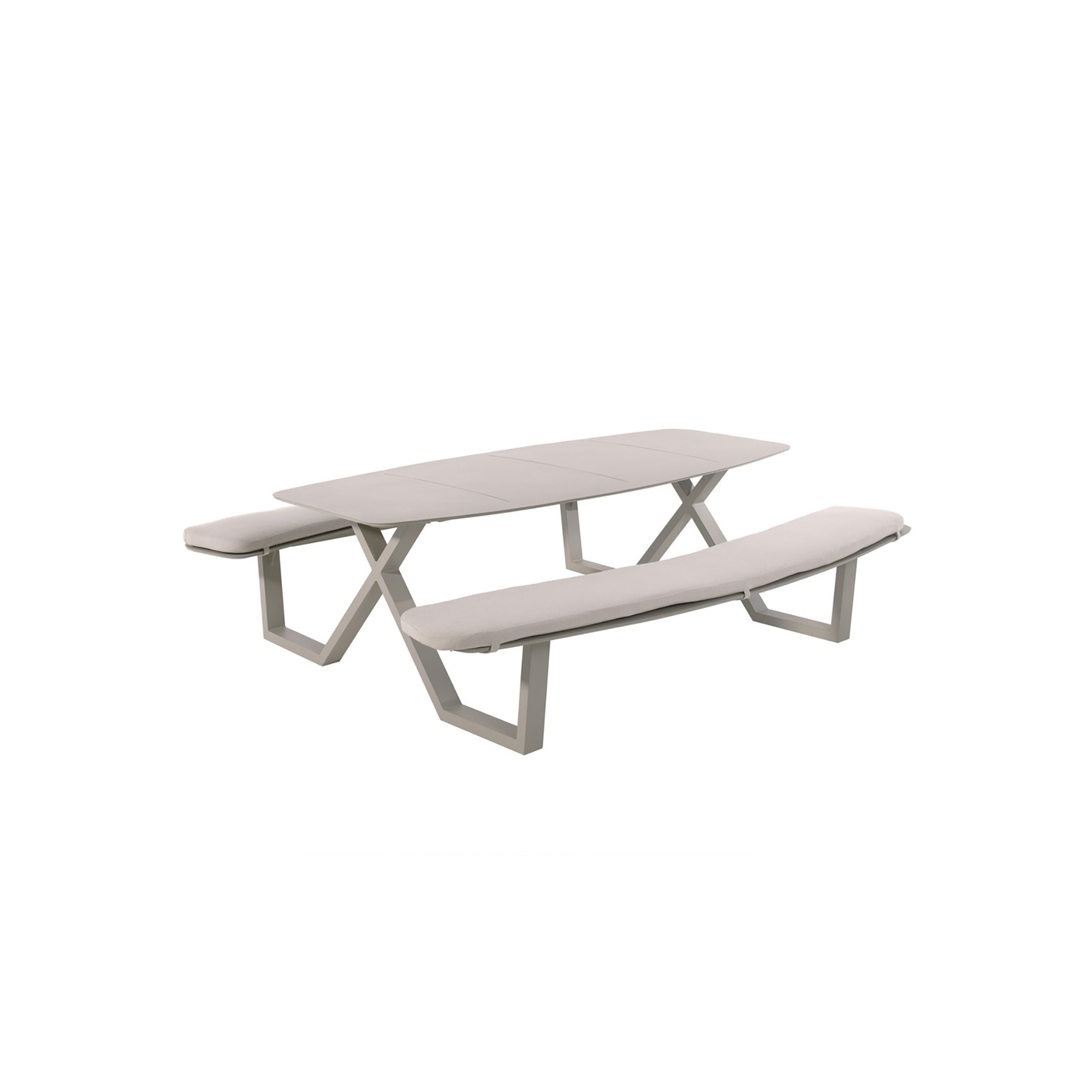 Table de pique-nique Corfu grise Gescova