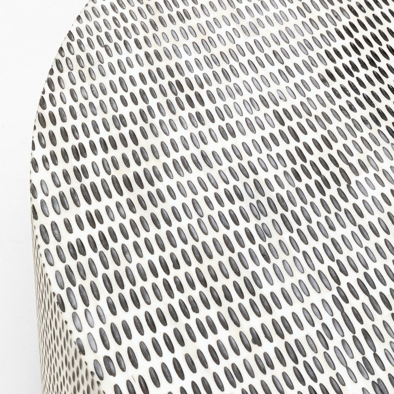Table basse ronde noire et blanche - Piano - Kare Design