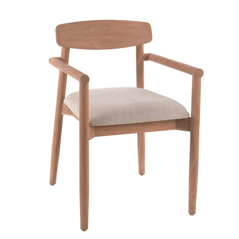 Chaise de jardin avec accoudoirs en teck - Leandro - Gescova
