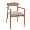 Chaise de jardin avec accoudoirs en teck - Leandro - Gescova