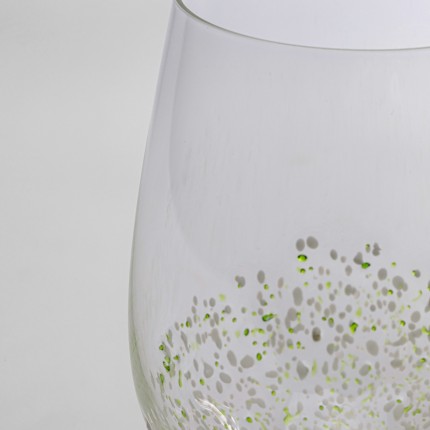 Verres à vin Confetti verts set de 6 Kare Design