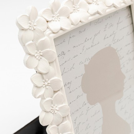 Cadre photo fleurs blanches 18x23cm Kare Design