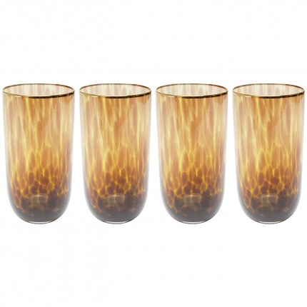 Verres hauts Caramel 16cm set de 4 Kare Design