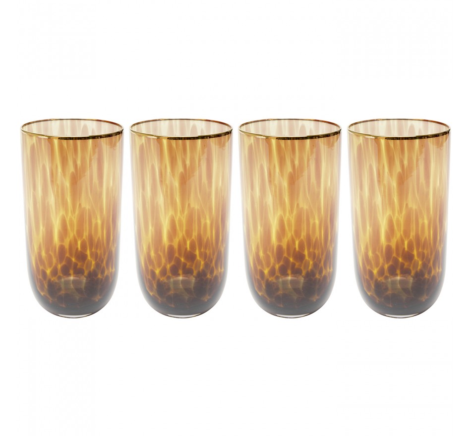 Verres hauts Caramel 16cm set de 4 Kare Design Verres hauts Caramel 16cm set de 4 Kare Design