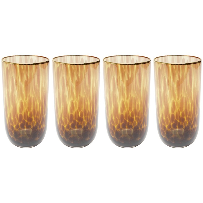 Verres hauts en verre marron - Caramel - Kare Design