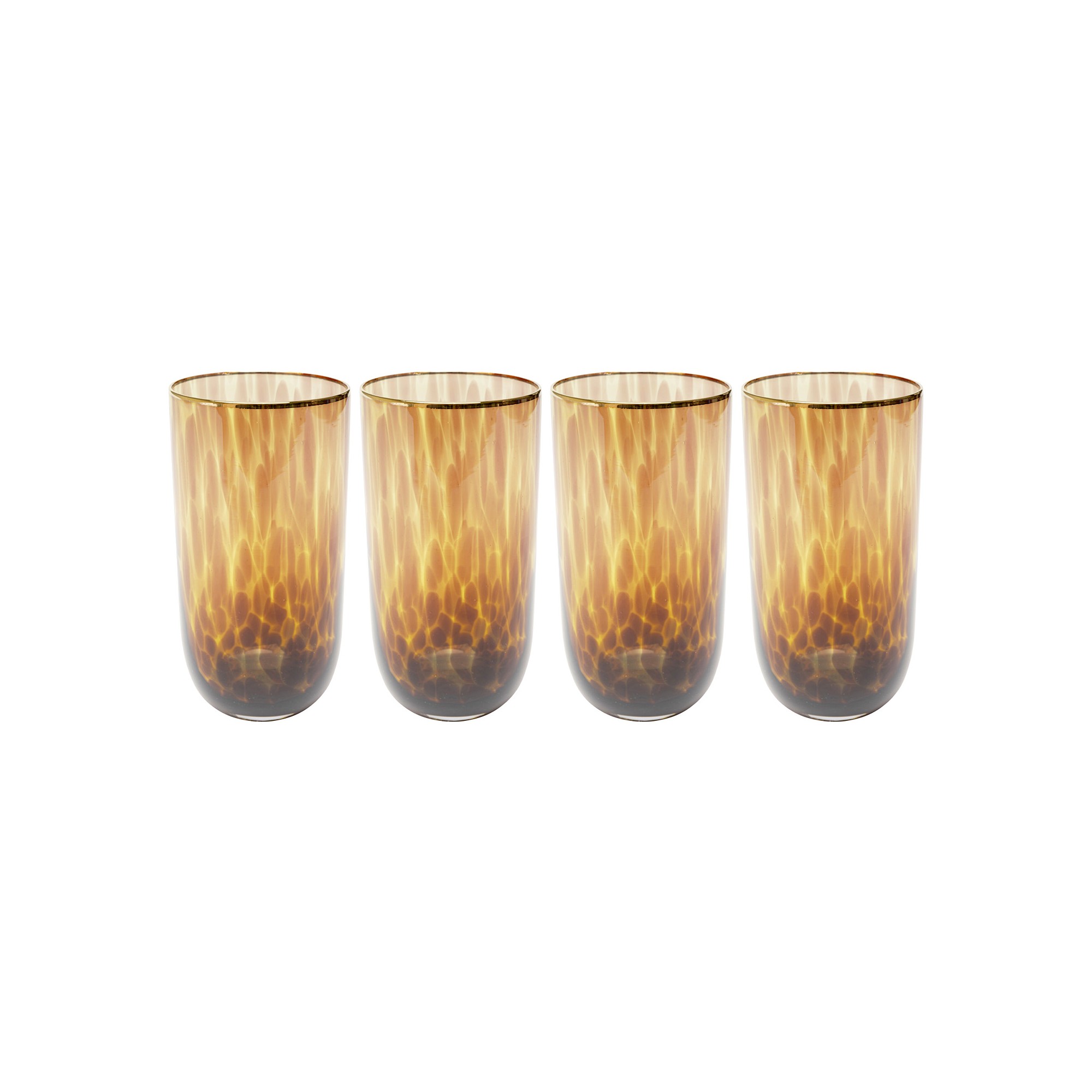 Verres hauts Caramel 16cm set de 4 Kare Design