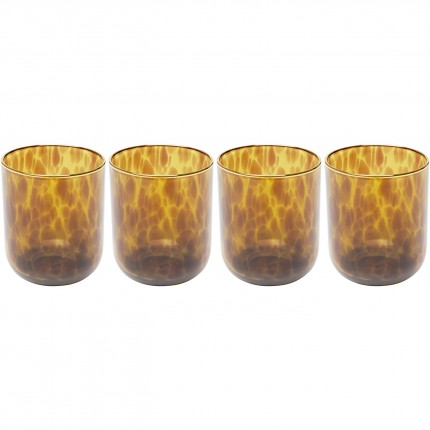 Verres à eau Caramel 10cm set de 4 Kare Design