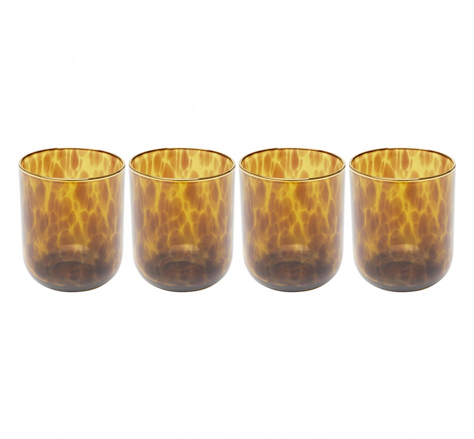 Verres à eau Caramel 10cm set de 4 Kare Design Verres à eau Caramel 10cm set de 4 Kare Design