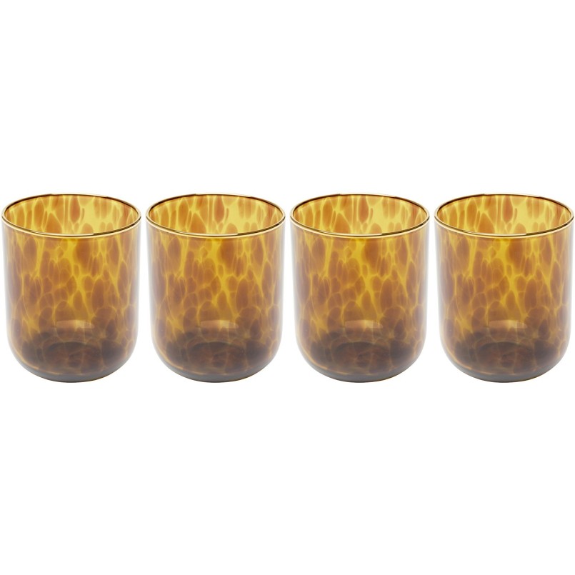 Water Glass Caramel (4/set) Kare Design