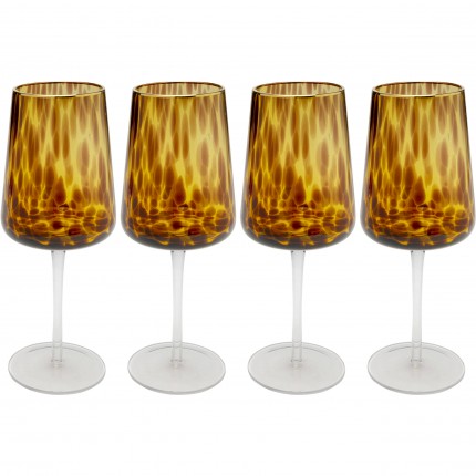 Wine Glass Caramel (4/set) Kare Design