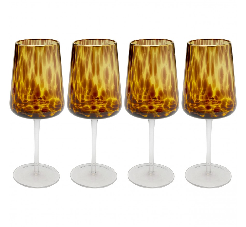 Wine Glass Caramel (4/set) Kare Design Wine Glass Caramel (4/set) Kare Design