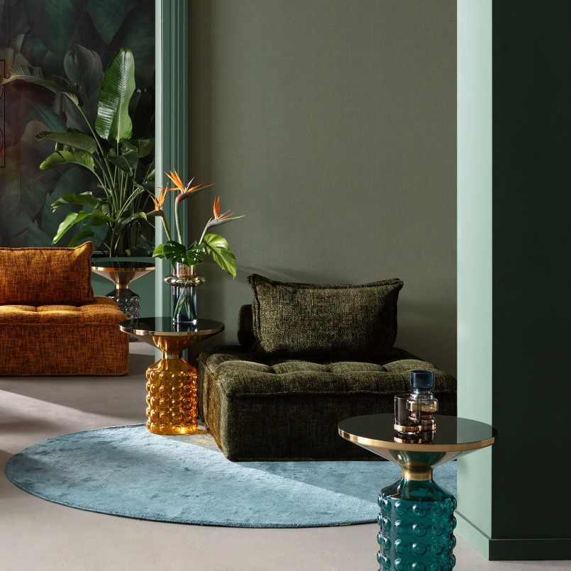 Side Table Lola Ø50cm blue Kare Design