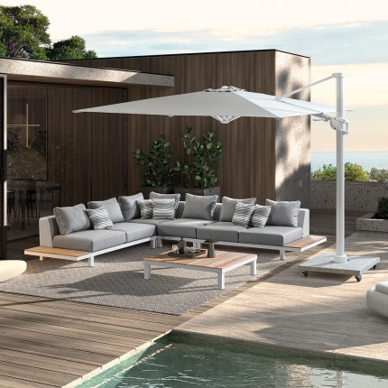 Outdoor Set Hawai white and grey Gescova