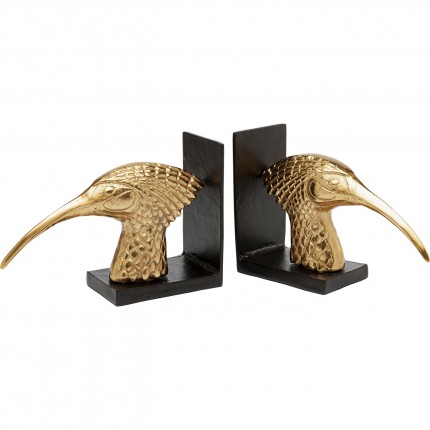 Serre-livres oiseaux dorés set de 2 Kare Design