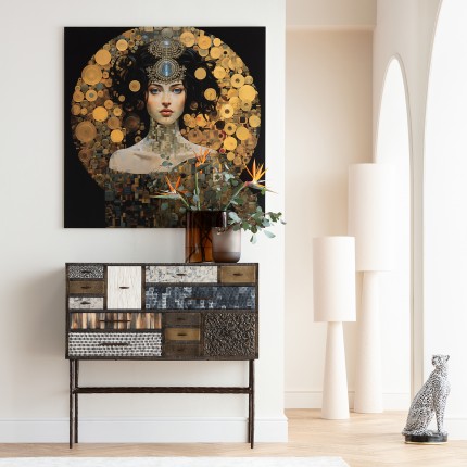 Tableau en verre femme Art Nouveau 120x120cm Kare Design