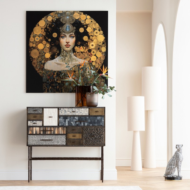 Tableau en verre femme futuriste - Art Nouveau - Kare Design