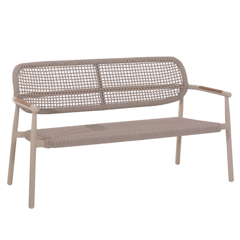 Canapé de jardin en aluminium et corde - Midleton - Gescova