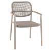 Chaise de jardin beige avec accoudoirs - Midleton - Gescova