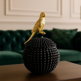 Black box with golden parrot - Kare Design