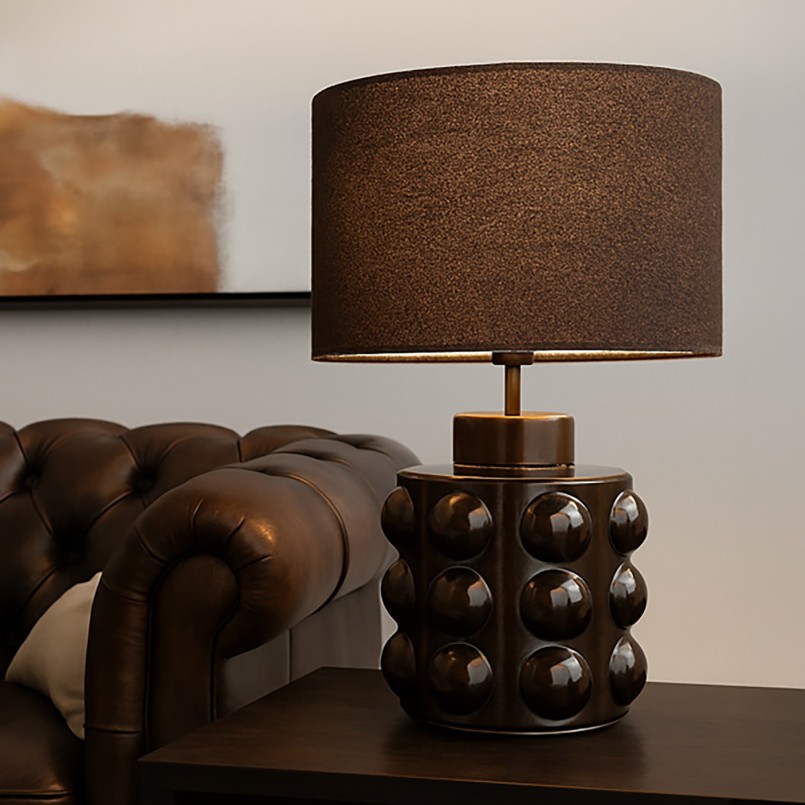 Lampe en porcelaine marron - Calamaro - Kare Design