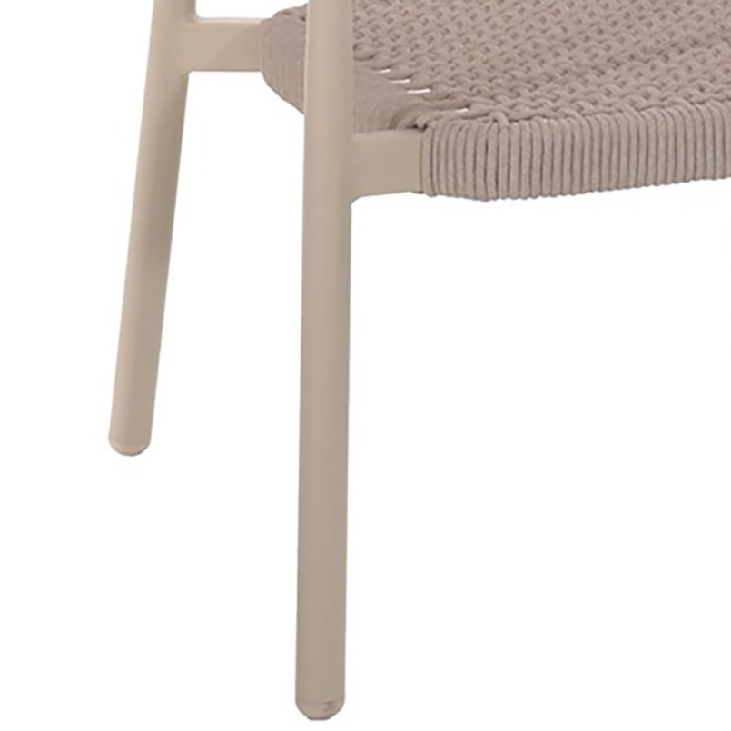 Fauteuil de jardin en aluminium et corde - Midleton - Gescova