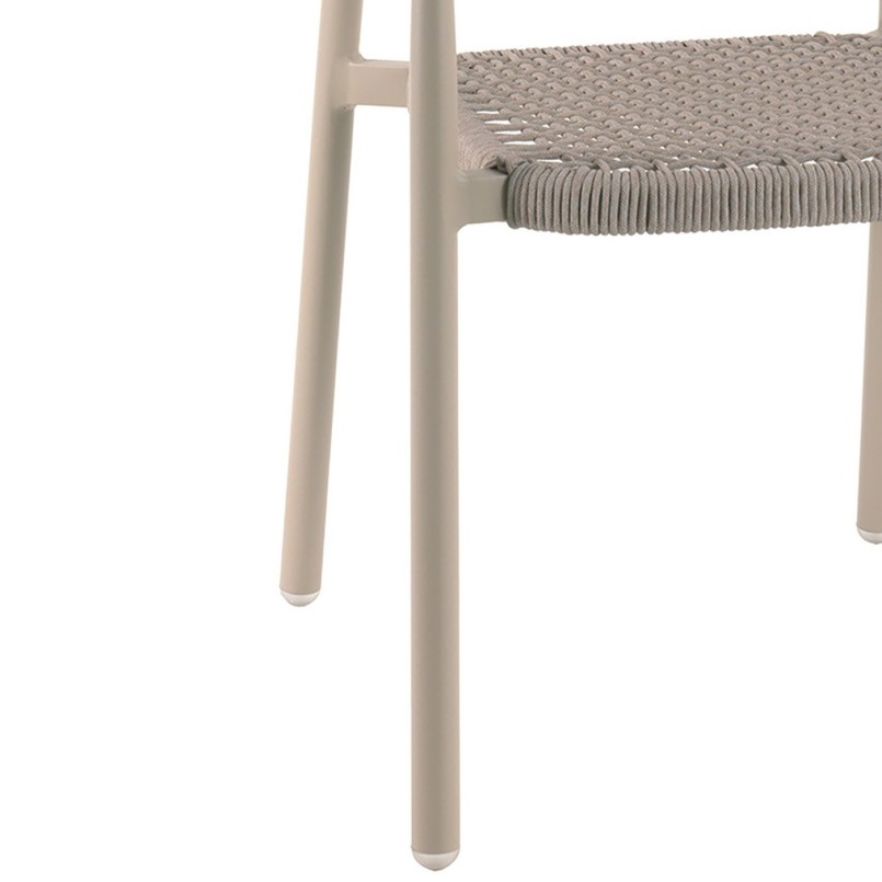 Chaise de jardin beige avec accoudoirs - Midleton - Gescova