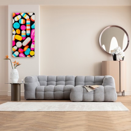Tableau gélules rayées 70x140cm Kare Design