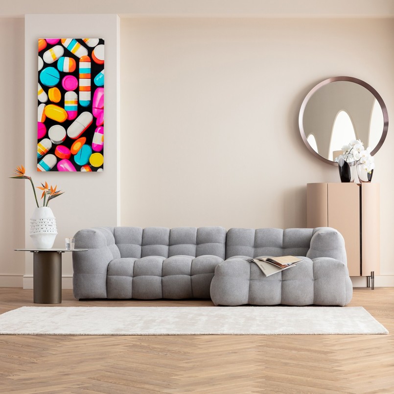Tableau gélules rayées multicolores - Kare Design