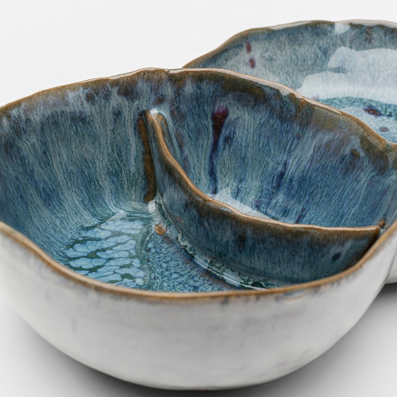 Coupe en grès bleue - Mina Dip - Kare Design